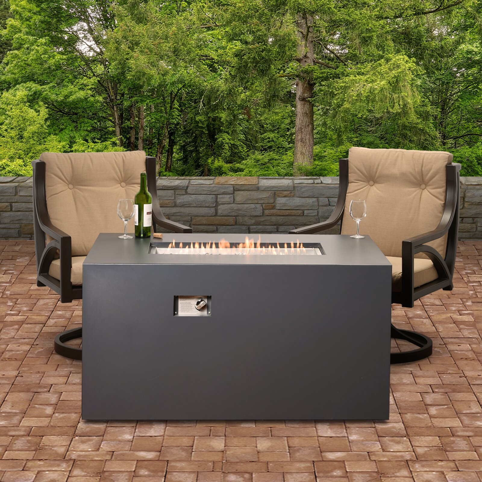 Latitude Run? 26.4'' H x 30'' W Aluminum Propane Outdoor Fire Pit Table with Lid & Reviews